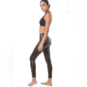 Black Faux Leather Leggings Size Medium -X by Gottex